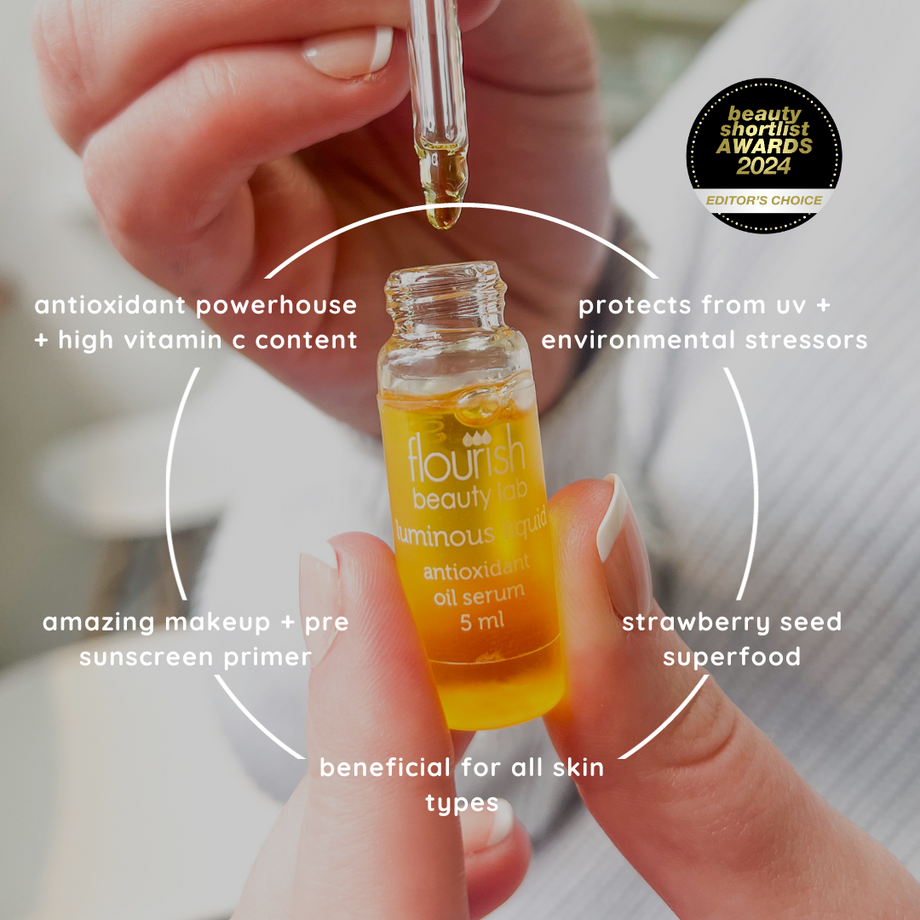 strawberry seed oil for face Luminous Liquid Antioxidant Oil Serum