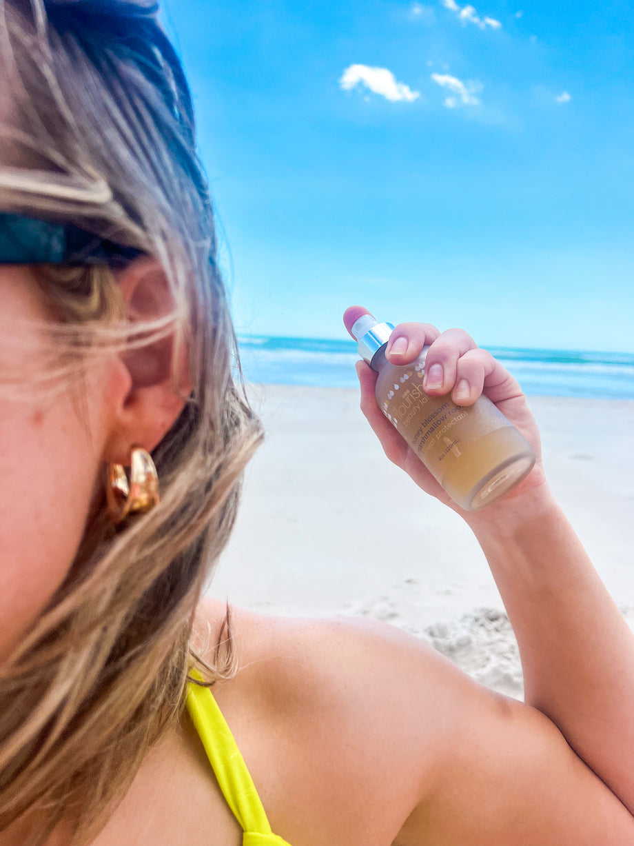 Silicone-Free Heat Protectant Mist | HoneyBlossom UV Spray